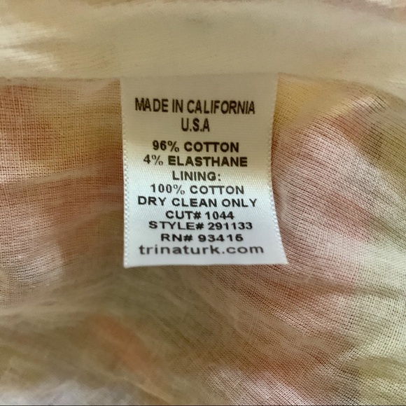 Trina Turk Multi Color Dress Sz-0 - Picture 6 of 7